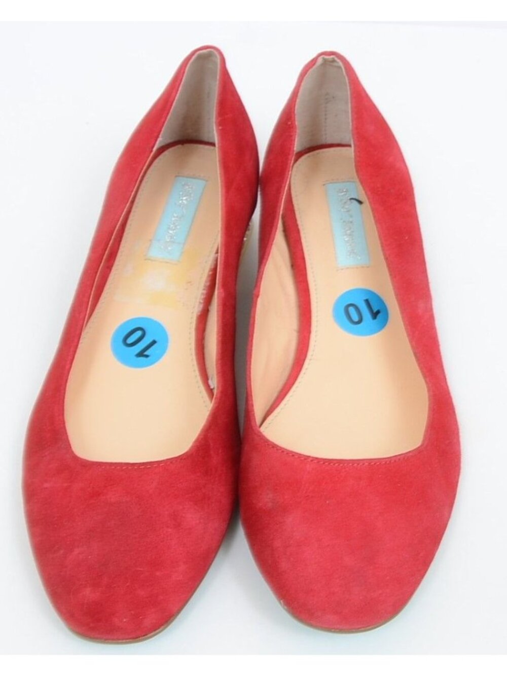 Betsey Johnson SB-Frida Red Suede Rhinestone Block Heeled Pumps Women's 10M - Picture 7 of 10